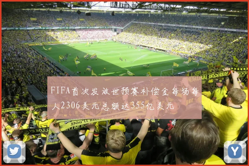 FIFA首次发放世预赛补偿金每场每人2306美元总额达355亿美元